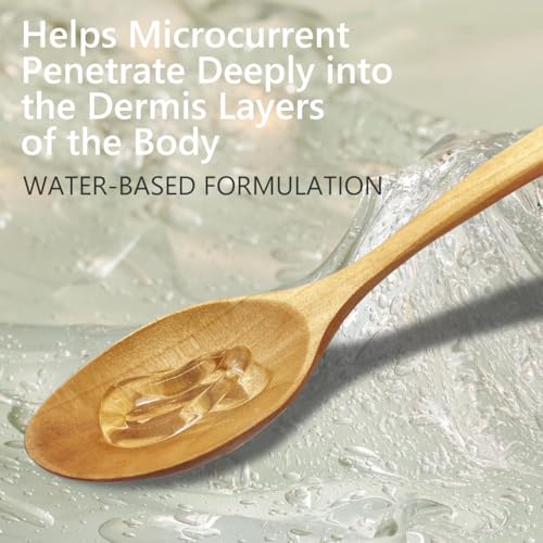 Microcurrent Conductive Gel for Face, Hydrating Collagen Radio Frequency Gel, with Hyaluronic Acid & Aloe Vera, Fragrance-Free, Paraben-Free, 75 fl oz