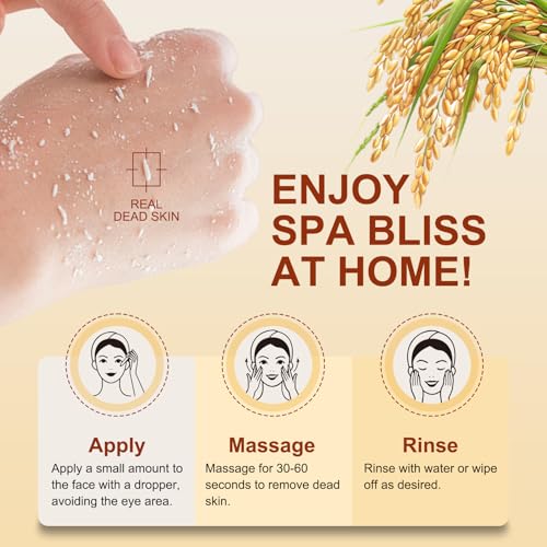 Peel Shot Glow Rice Ampoule Duo, White & Black Rice Exfoliating Ampoules for Face and Body Scrub, Gentle Soft Peel Exfoliating, Deep Hydrating Formula for All Skin