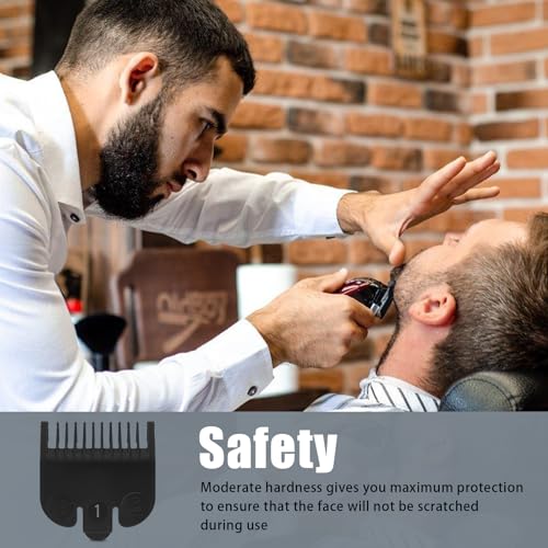 For Wahl #1 Guide Comb Attachment 1/8" (3.0 mm), Professional Clipper Guard Replacement for Wahl, Trimmer Guards set, Hair Cutting Guard Attachment 3114-001, Black (2 Pack)