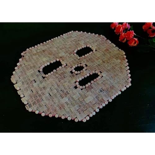 Rose Quartz Mask Full Face Mask Crystal Face Mask Crystal Eye Mask to reduce puffiness, promote relaxation, eye strain and many more. Spa Mask for face (Rose Quartz)