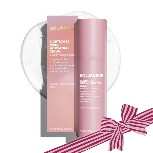 Solawave LightBoost Red Light Therapy Wand Activating Serum | Works with Microcurrent Face Wand and Galvanic Current Devices | Boosts Hydration, Radiance & Diminishes Fine Lines & Wrinkles (1.7 oz)