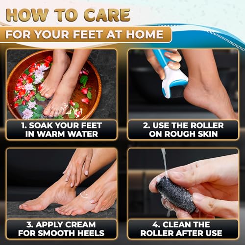 11 Pcs Replacement Rollers for Electric Foot Callus Remover Tool - 7 Extra Coarse & 4 Regular Coarse Refill Heads (1.92 x 0.65 Inches), Micro-Diamond Crystals - Compatible with Amope Pedi Perfect Pro