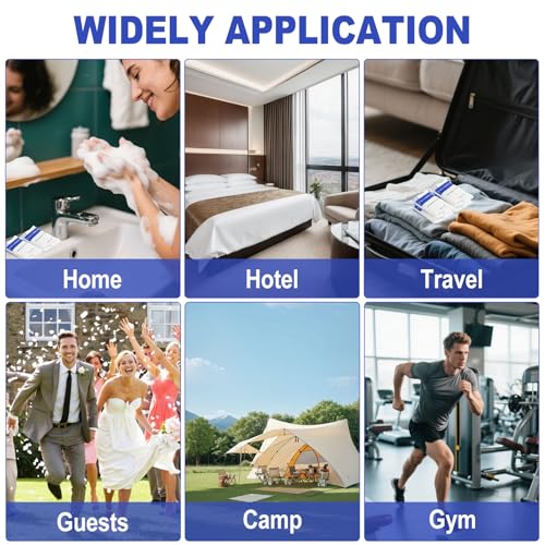 Travel Size Bars Soap in Bulk, Individually Wrapped Mini Small Body Hand and Face Soaps Toiletries Amenities for Hotel, Shelter/Homeless/Nursing Home/Charity/Motel/Guest Bathroom 0.88 oz (60 Pack)