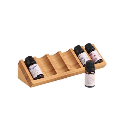 HAN SHENG 2 Pcs 6 Grids Wooden Essential Oil Storage Racks Organizer Bottles Display Stand Holder Drawer for Tabletop Perfume Rack