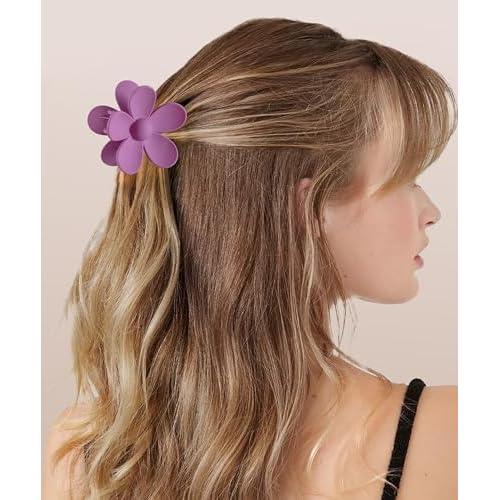 8PCS Hair Clips for Women, Flower Claw Clips for Thick Hair, Non-Slip Hair Accessories with Multi-Styles, Colorful Hair Claw Clips and Variety Pack, Ideal for Girls