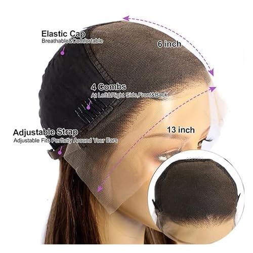 CHUDI 28 Inch 13x6 Body Wave Lace Front Wigs Human Hair 220% Density Glueless Wigs Pre Plucked Natural Hairline 13x6 HD Transparent Lace Frontal Wigs Human Hair for Women