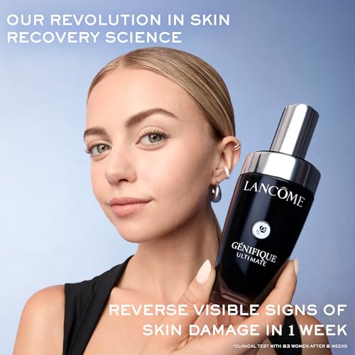 Lanc?me G?nifique Ultimate Dual Recovery Face Serum- Anti-Aging Serum Visibly Improves Fine Lines, Rough Texture, Plumpness and Even Skintone - with Beta Glucan and, Hyaluronic Acid