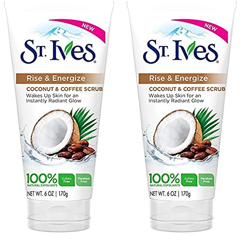 St. Ives Rise & Energize Coconut & Coffee Scrub, 6 oz (Pack of 2)