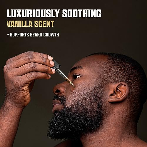 Viking Revolution Spiced Vanilla Beard Oil for Men - Natural Mens Beard Oil with Argan and Jojoba Oil - Beard Softener, Strengthens and Moisturizes