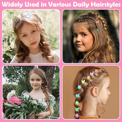Toddler Hair Accessories, Cotton Toddler Elastic Hair Ties Baby Hair Ties with Hair Clips Hair Tail Tools, Girls Hair Accessories for Girls Baby Toddlers Kids