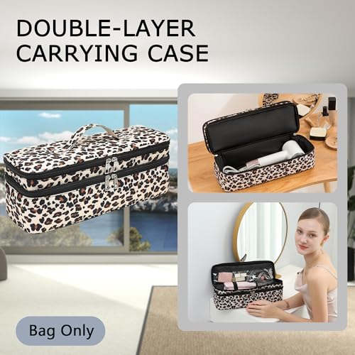 Double-Layer Carrying Case Apply to Revlon One-Step Hair Dryer, Travel Bag for Hair Volumizer/Styler,Water Resistant Storage Organizer Box,Compatible with FlexStyle Attachment (Bag Only)