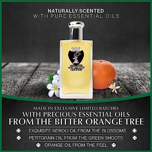 Neroli Special Reserve Men's Cologne by Castle Forbes, 100ml | Luxurious, Elite Fragrance with Precious Essential Oils | Paraben-Free, Cruelty-Free, Handmade Badge, Limited Batches