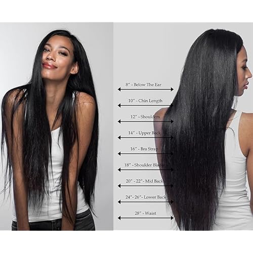 Straight Bundles Human Hair 18 20 22 24 Inches 100% Unprocessed Brazilian Virgin Human Hair Bundles Natural Color for Women