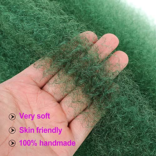 Afro Twist Hair 6Packs 24Inch Springy Afro Twist Hair Synthetic Marley Crochet Braiding Hair (24 Inch (Pack of 6), D-Green) ¡¦
