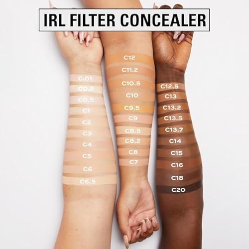 Revolution, IRL Filter Finish Concealer, Full Coverage, Oil-Free, Long-Lasting & Lightweight Formula, Infused with Hyaluronic Acid, Vegan & Cruelty-Free, C1, 0.21 oz