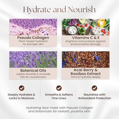 C?leste Lumi?re¢ç Radiant PhytoCollagen Mask - Luxury Hydrating Face Mask Formula with Plant Collagen & Botanical Oils - Moisturizes, Nourishes & Enhances Glowing Beauty - 1.7 fl oz / 50ml