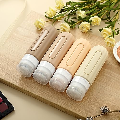 16 Pack Travel Bottles Set for Toiletries, Leakproof Travel Containers for Toiletries TSA Approved Silicone Travel Accessories Squeezable Refillable 3oz for Shampoo Conditioner Lotion