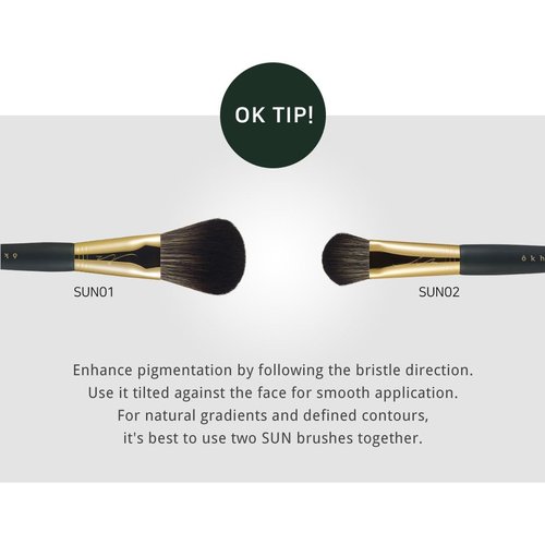 SOO ADOR okhee Shading Brush SUN01 – Square-Shaped Tool for Natural & Seamless Contouring | Designed by K-Pop Makeup Artist Seo Ok