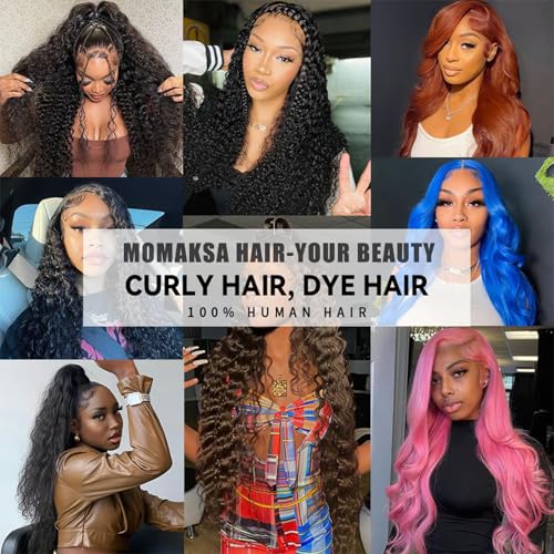 30 Inch 13X4 HD Lace Front Wigs Human Hair Deep Wave Wig for Women 200 Density Transparent Deep Wave Lace Front Wigs Glueless Curly Wigs Pre Plucked Full Lace Frontal Wigs With Baby Hair