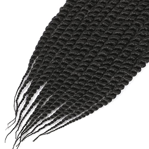 Admutty Havana Twist Crochet Hair 12 inch 6 Packs Crochet Havana Twist Senegalese Twist Crochet Hair Jumbo Havana Twist Crochet Braids (2#)