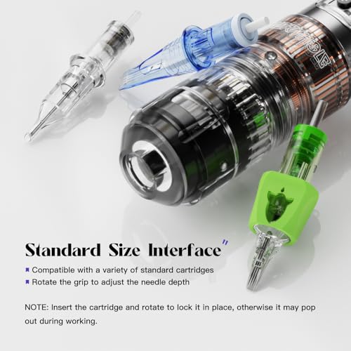 Wormhole Tattoo Kit Wireless Tattoo Gun Kit Xtreme Tattoo Ink Complete Wireless Tattoo Pen Kit for Beginner, Portable Tattoo Machine Tattoo Needles with 1300mAh Battery- Black WTK353