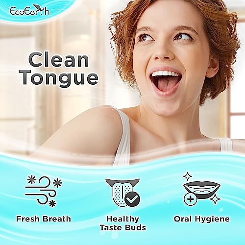 Tongue Scraper for Adults - 3 Pcs Metal Tongue Cleaner with Silver Storage Case - Tough Stainless Steel Mouth Scrubber for Fresh Breath & Oral Hygiene - by EcoEarth