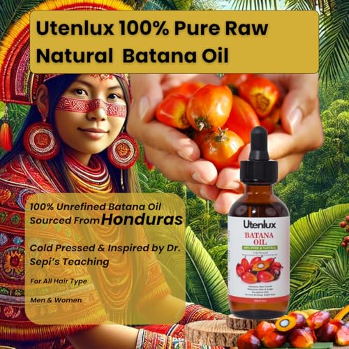100% Pure Botana Oil Hair Growth, Dr. Sebi Organic Ojon Oil for Hair Growth, Cold Pressed, Sourced from Honduras, 2 oz