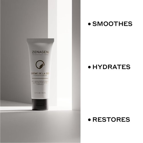 Zenagen Creme De La Zen Hydrating Hand Cream | Anti Aging Repair Cream, Ultra Restorative Formula, 3.4 Fl Oz