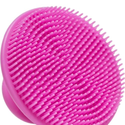 flexii¢ç Silicone Face Scrubber - Gentle Facial Scrubber for Sensitive Skin, Exfoliating Face Scrubber, Face Wash Brush, Facial Cleansing Brush for Men and Women - Pink