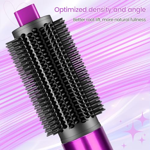 Upgraded Round Volumizing Brush for Dyson Airwrap, Round Brush Attachment Compatible with Airwrap HS01/05/08, Flexible Bristles for Root Lift Volume Frizz Control Styling Volumizing, Rose