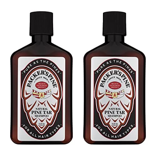 Packer's Pine Tar Shampoo | Natural Pine Tar and Pine Oils Shampoo | Paraben, Sulfate, and Creosote-Free | 2 Pack