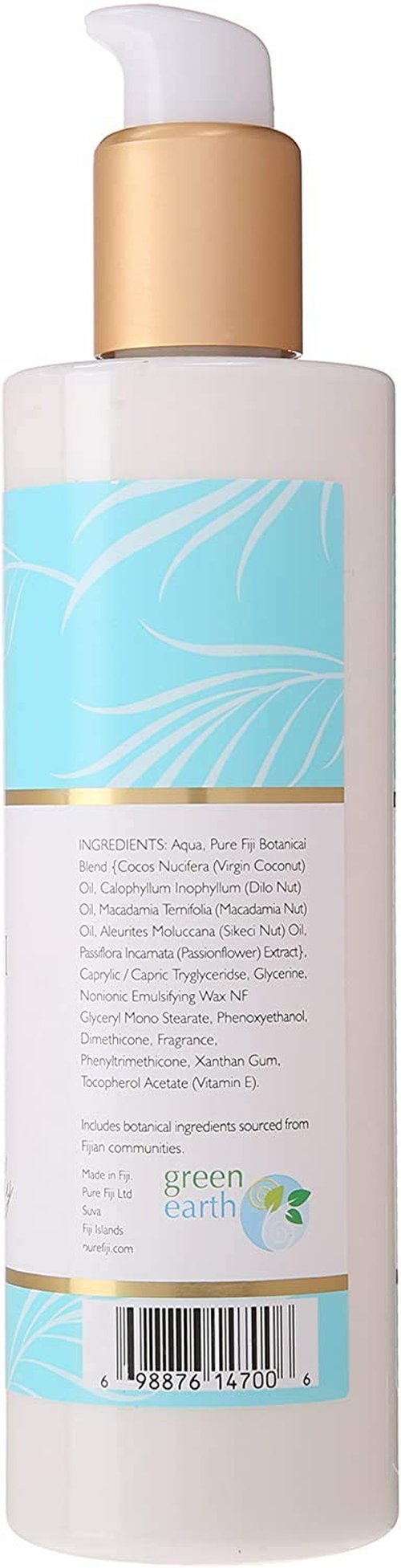 PURE FIJI Body Lotion Hydrating - Moisturizing Lotion for Dry Skin with Coconut Milk and Vitamin E, Organic Body Lotion For Women and Men, White Gingerlily Scent, 12 oz