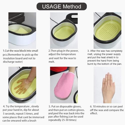 Paraffin Wax Machine for Hand and Feet£¬Touchscreen Paraffin Wax Warmer with 1.98lb Wax Moisturizing Paraffin Spa Wax Bath Kit, Large Capacity at Home for Smooth and Soft Skin£¨White£©