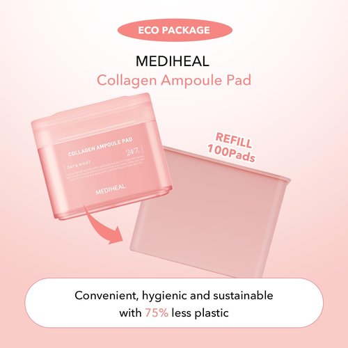 MEDIHEAL Daily Collagen Ampoule Toner Pads (1+1)