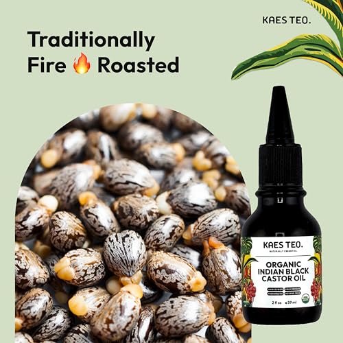 Organic Black Castor Oil for Hair Growth - Not Jamaican Black Castor Oil, 100% Pure Cold Pressed Hexane Free - USDA Certified, Skin, Nail, Scalp, Face, Thicker Eyebrows, Lashes 2 Fl Oz