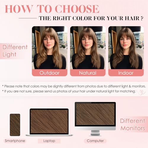 Hairro Human Hair Toppers with Wispy Bangs, 3.5x4.7" Hand-wovened Base for Women with Thinning Hair, Lightweight & Breathable Realistic Scalp, Clip-in Hairpieces for Easy Wear, 9 Inch Dark Brown