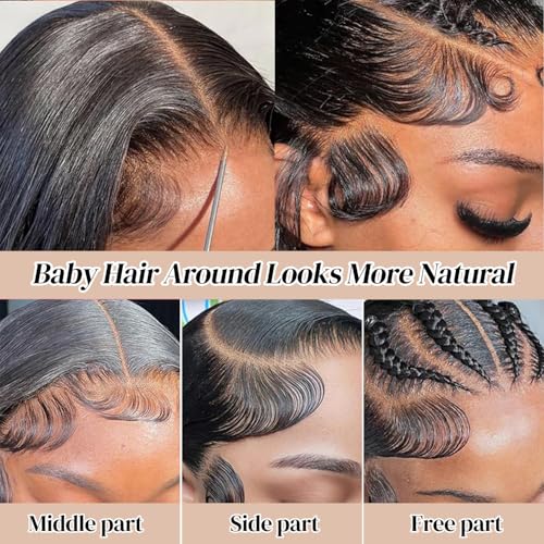 LICHANG Straight Lace Front Wigs Human Hair 13x4 Lace Frontal Wigs Human Hair 24 Inch