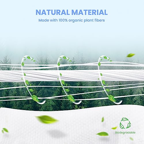 100 Sheet Daily Cleansing Towels Ultra Soft Dry Wipes for Sensitive Skin Disposable Facial Washcloths 100% Organic Viscose (Pack of 3)