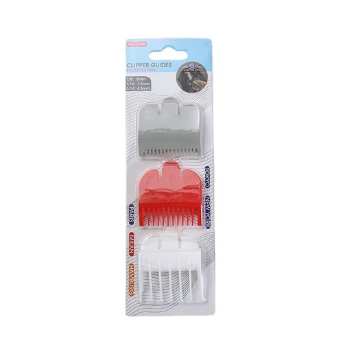 Htppzjr 3Pcs Hair Clipper Guards Combs Professional Hair Clipper Guards Professional Hair Clipper Guide Combs, Clipper Combs Replacement for Most Clippers Trimmers and Spares Haircut Accesorries