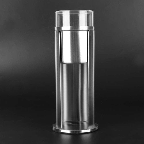 Tomotato Cotton Pad Holder - Stainless Steel Qtip Makeup Removers Dispenser with Lids, 2.9x7.3 inch
