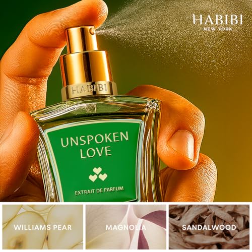 H HABIBI Unspoken Love Long-Lasting Arabian Perfumes for Women, Eau de Parfum for Women (2.5 Oz) Floral & Woody Perfume with Pear, Magnolia, Jasmine, Rose, Sandalwood & Musk