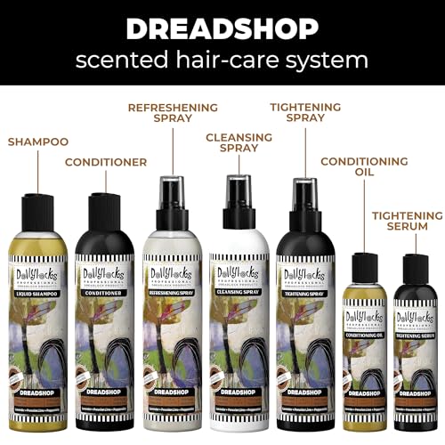 Dollylocks Dreadlock Tightening Spray for Locs - Dreadshop - Strengthen, Tame Frizzy Dreads, Residue-free for Loose Hair, 8oz