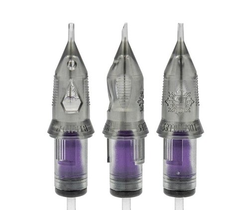 Bishop Tattoo Da Vinci V2 Cartridges - Regular - 12 Gage With 03 Pins - Round Liner Tight Long - 20 Cartridges