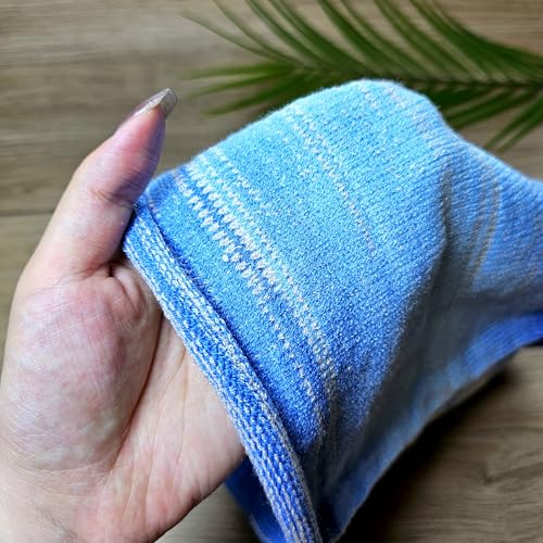 2PCS Handmade Wide Tube headwrap Headband for dreadlocks, braids or regular hair Knitted headband for Men and Women Hiking Gaiter Hair Wrap Headbands for Dreads (Purple Blue)