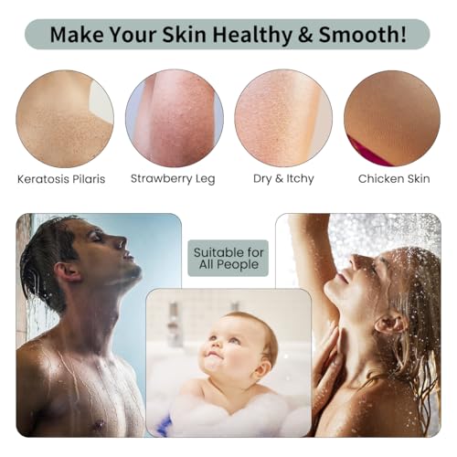 4PCS Magic Exfoliating Bath Sponge for Body, 3D Super Soft Exfoliate Body Scrubber, Reusable Handheld Shower Brush Remover Dead Skin for Adults Women Men Cleansing Skin No Silicone Net Sponge