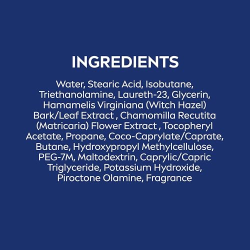 NIVEA MEN Sensitive Shave Foam with Vitamin E, Soothing Chamomile and Witch Hazel Extracts, 6 Pack of 7 Oz Cans