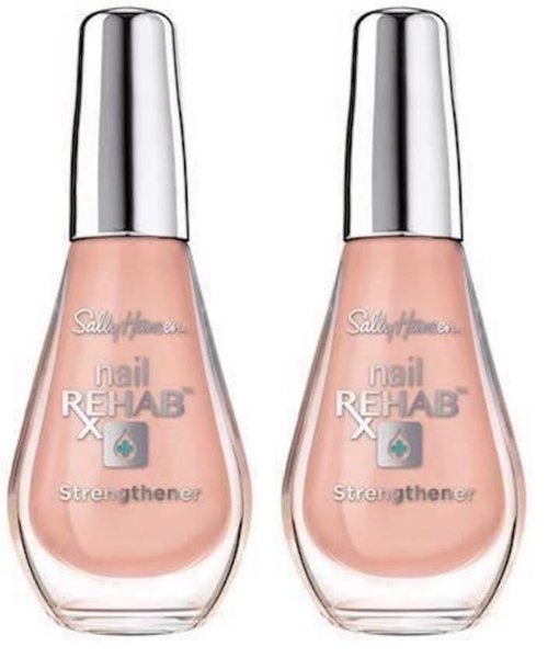 Sally Hansen Treatment Nail Rehab 41054, Nail Strengthener, Nail Hardener 0.33 Oz, Nail Growth Serum, Nail Strengthening Polish, Protection for Damaged Nails, Visibly Healthy Nails, (Pack of 2)