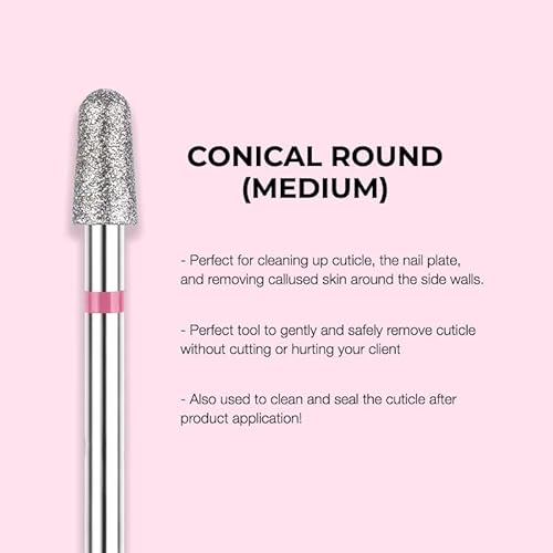 Kiara Sky Cuticle Bit Bundle - 6 Piece Set | Diamond Cuticle Drill Bits