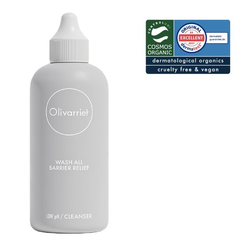 Olivarrier Hydrating Low pH Facial Cleanser – 6.76 fl oz / 200ml | Gentle Vegan Wash for Sensitive, Dry Skin | Fragrance-Free, Moisturizing, Deep Clean, Skin Barrier Support. Wash All Barrier Relief