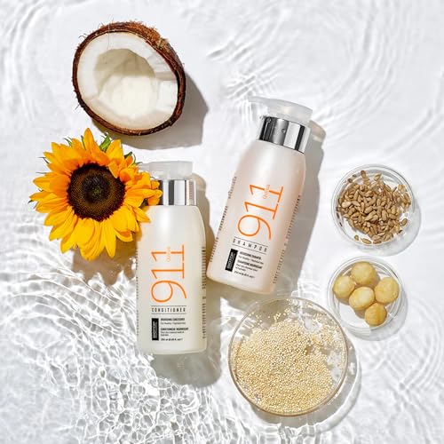 Biotop Professional 911 Quinoa Nourishing & Hydrating Duo - 911 Quinoa Shampoo (16.9 oz) & 911 Conditioner (16.9 oz) for Dry, Damaged Hair - Formula with Quinoa, Argan & Macadamia Oil (2 Piece Kit)